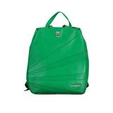 Chic Green Backpack with Contrast Details