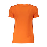 Elegantes orangefarbenes Strass -T -Shirt