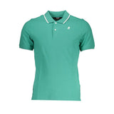 Elegant Green Cotton Stretch Polo Shirt