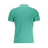 Elegant Green Cotton Stretch Polo Shirt