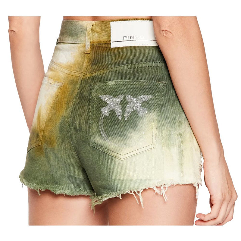 Schicke militärische grüne Baumwollshorts für Frauen