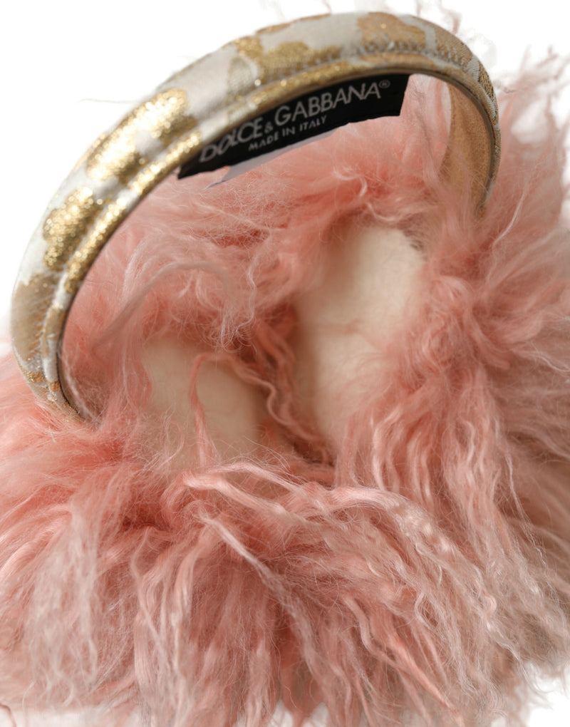 Elegant rose fur orevémères - Accessoire d'hiver chic