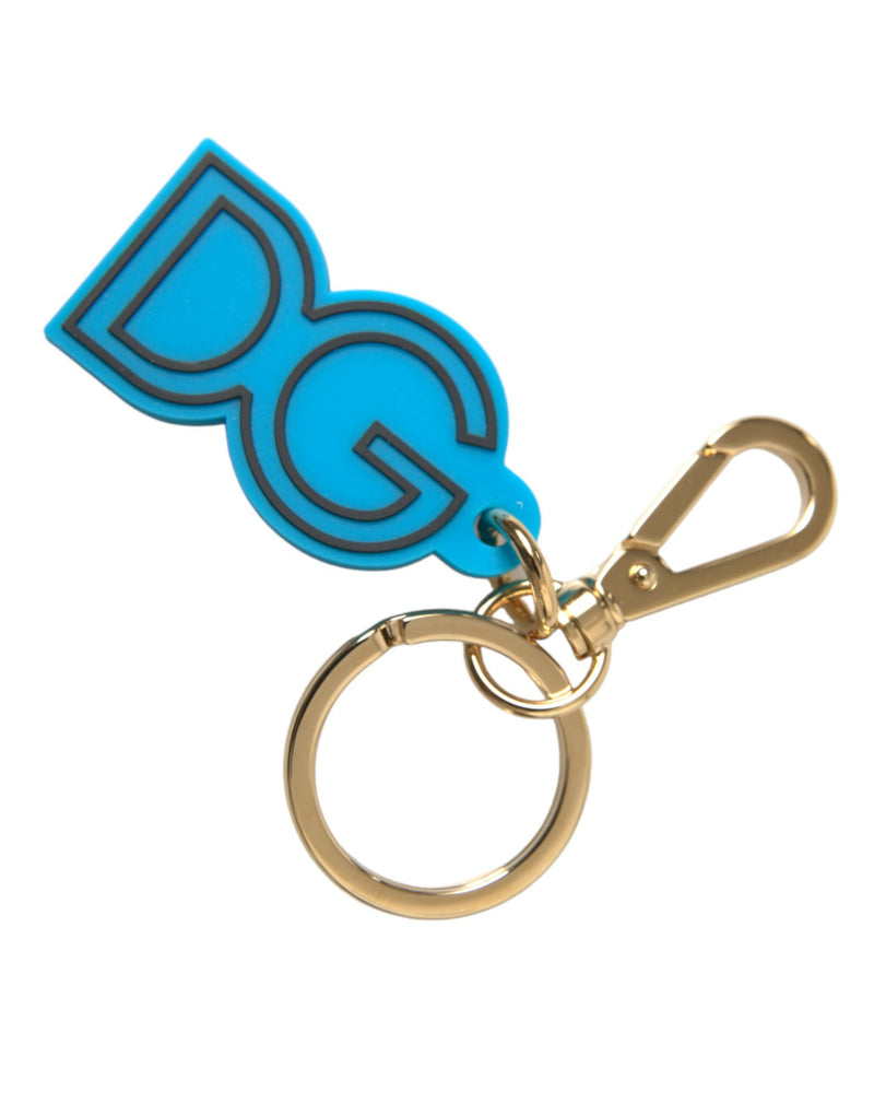 Accessoire de porte-clés bleu et or élégant