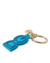 Accessoire de porte-clés bleu et or élégant