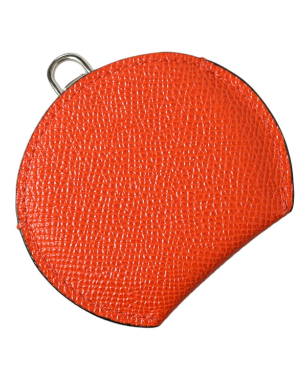 Support de miroir en cuir orange élégant