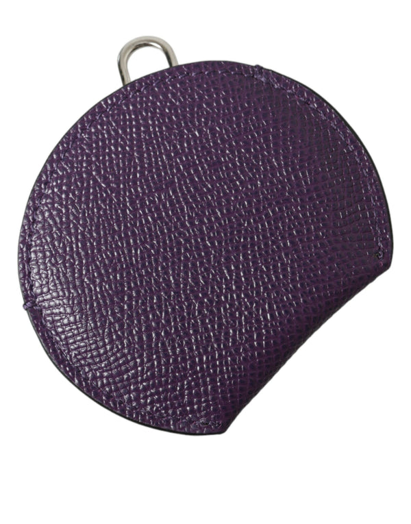 Support de miroir en cuir violet élégant