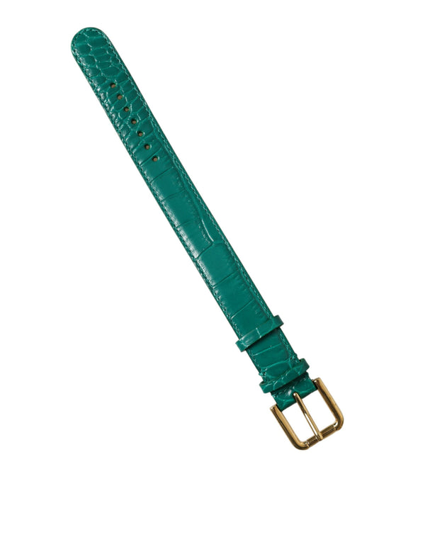 Elegant Green Leather Neck Band