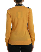 Multicolor Cashmere-Silk Blend Henley Sweater