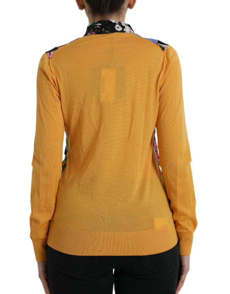 Multicolor Cashmere-Silk Blend Henley-Pullover