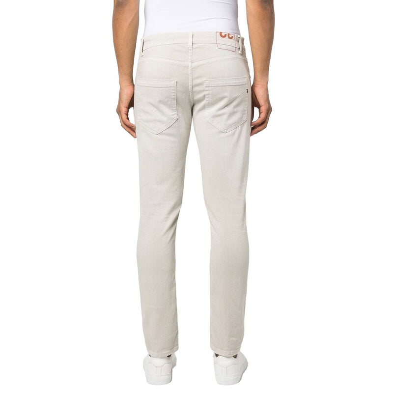 Pantalon de mélange de coton de couleur crème