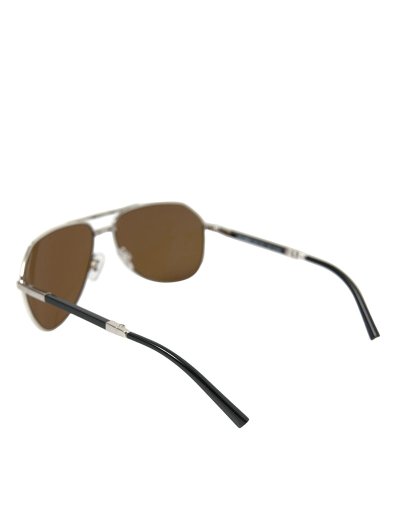 Gafas de sol de metal de plata elegante para hombres