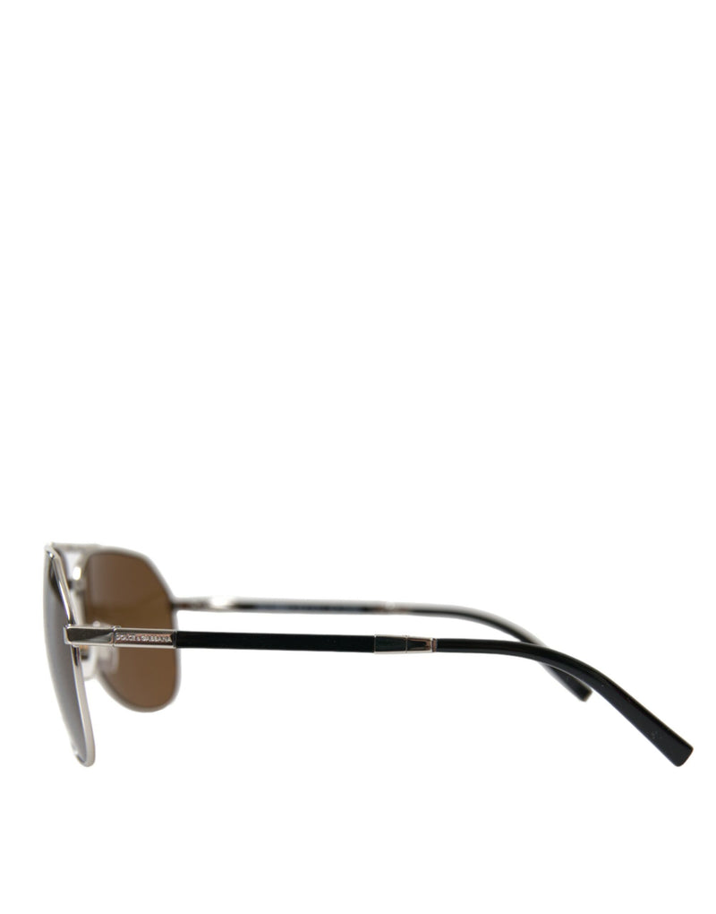 Gafas de sol de metal de plata elegante para hombres