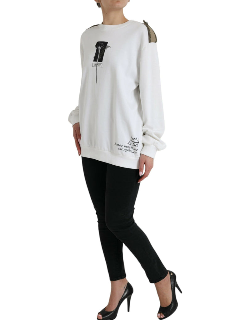 Chic Schwarz -Weiß -Crew -Nackenpullover