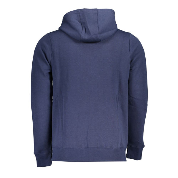 Sudadera con capucha casual elevada en azul