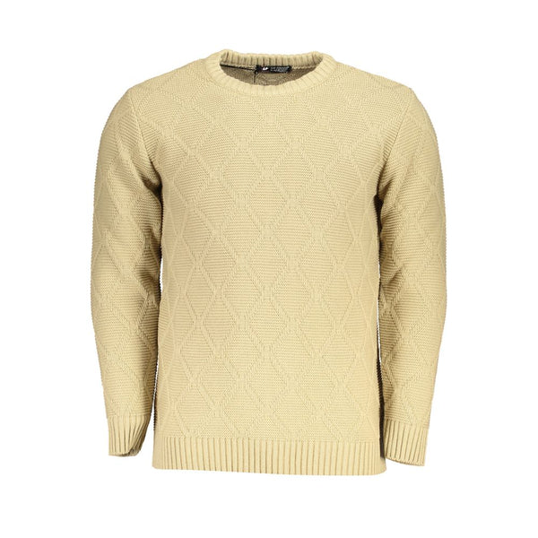 Eleganter Diamantmuster -Crew -Nackenpullover