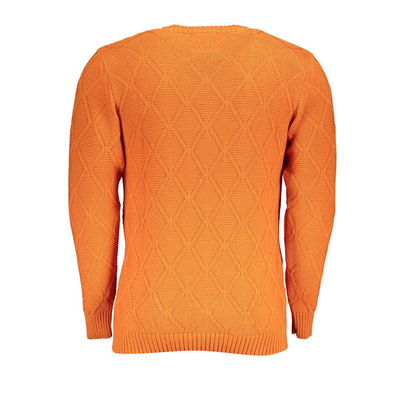 Pull d'équipage à motif en diamant orange