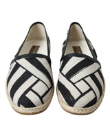 Espadrille in pelle di lusso a strisce chic