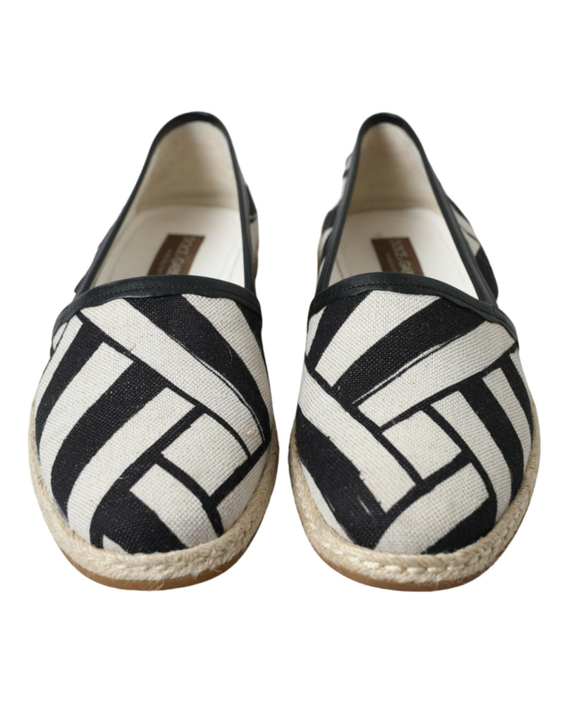 Espadrille in pelle di lusso a strisce chic