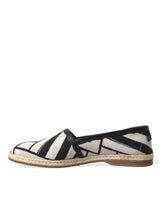 Espadrille in pelle di lusso a strisce chic