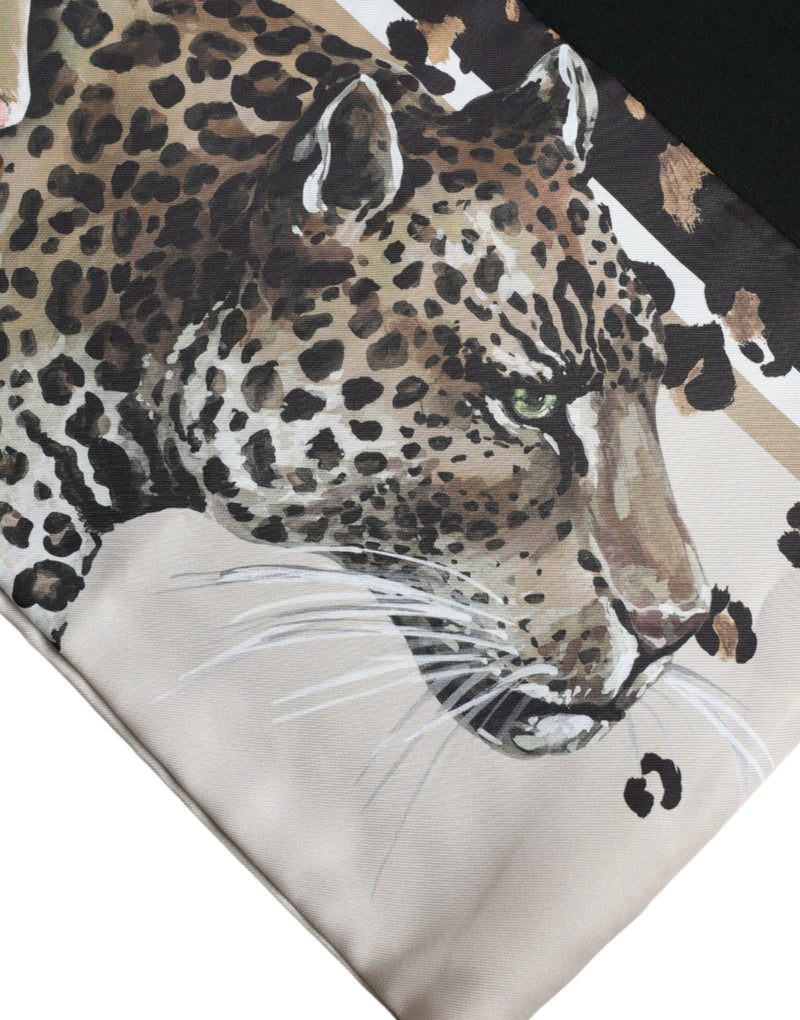 Elegante tee a colpa da stampa a stampa leopardata