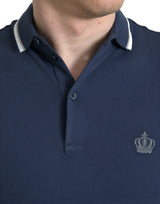 Camiseta de polo bordado de corona elegante