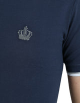 Elegantes Kronenstickt-Polo-T-Shirt