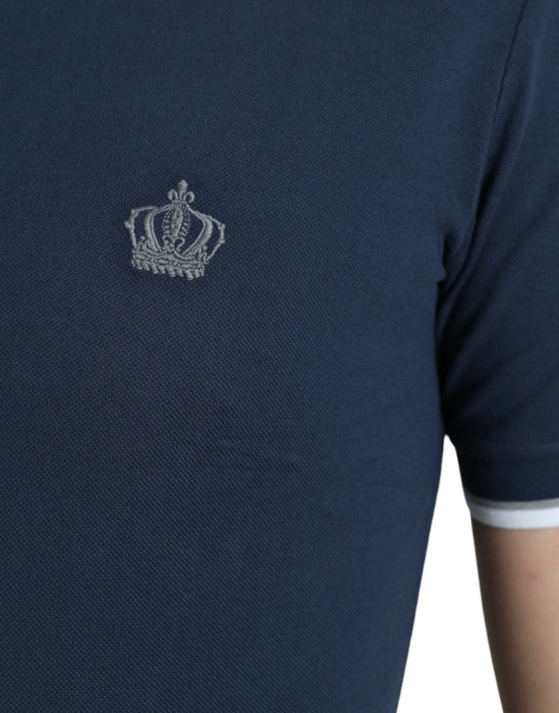 Elegant Crown Embroidered Polo T-Shirt