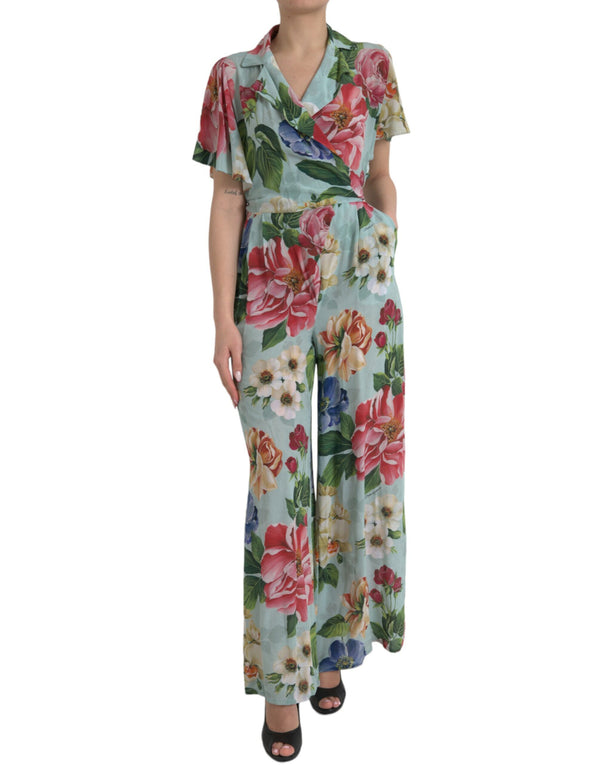 Κομψό Floral Silk Crepe Jumpsuit