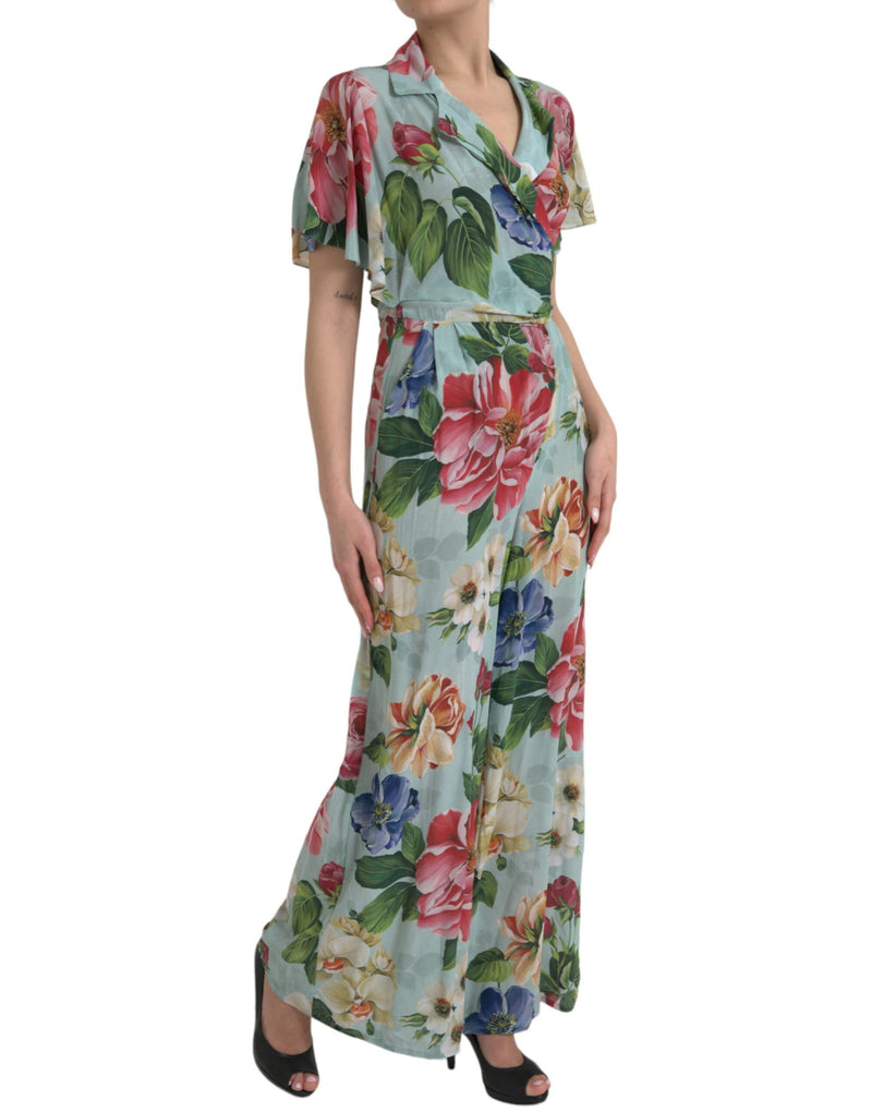 Κομψό Floral Silk Crepe Jumpsuit