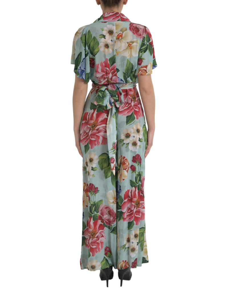 Κομψό Floral Silk Crepe Jumpsuit