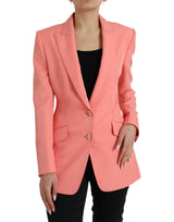 Blazer à revers à pic rose chic