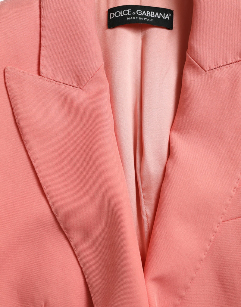 Blazer à revers à pic rose chic