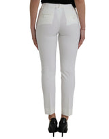 Pantalon effilé blanc élégant blanc-juge