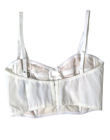 Miscela di seta floreale bustier crop top