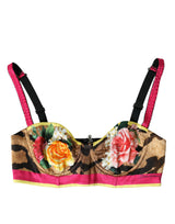 Floral Silk Blend Bustier Crop Crop