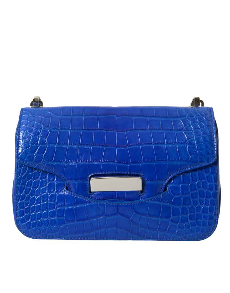 Alligator Skin Mini Bag de babillard - Bleu élégant