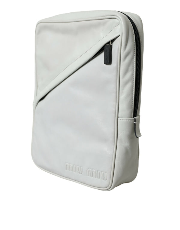 Elegant Black and White Leather Crossbody Bag