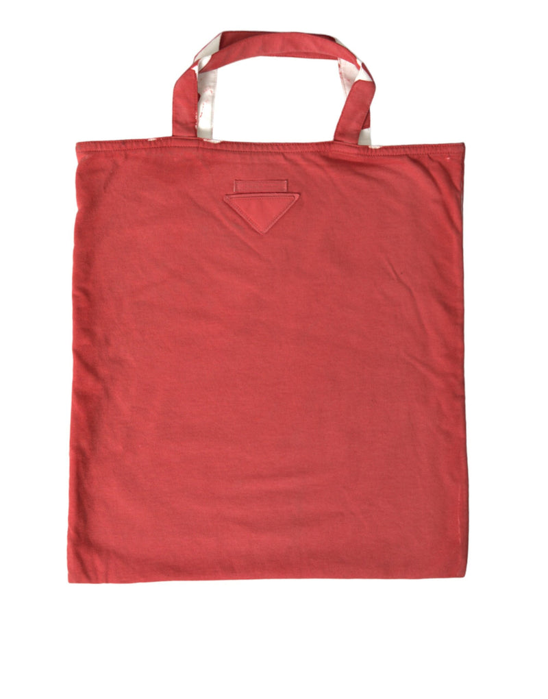 Bolso elegante de tela roja y blanca