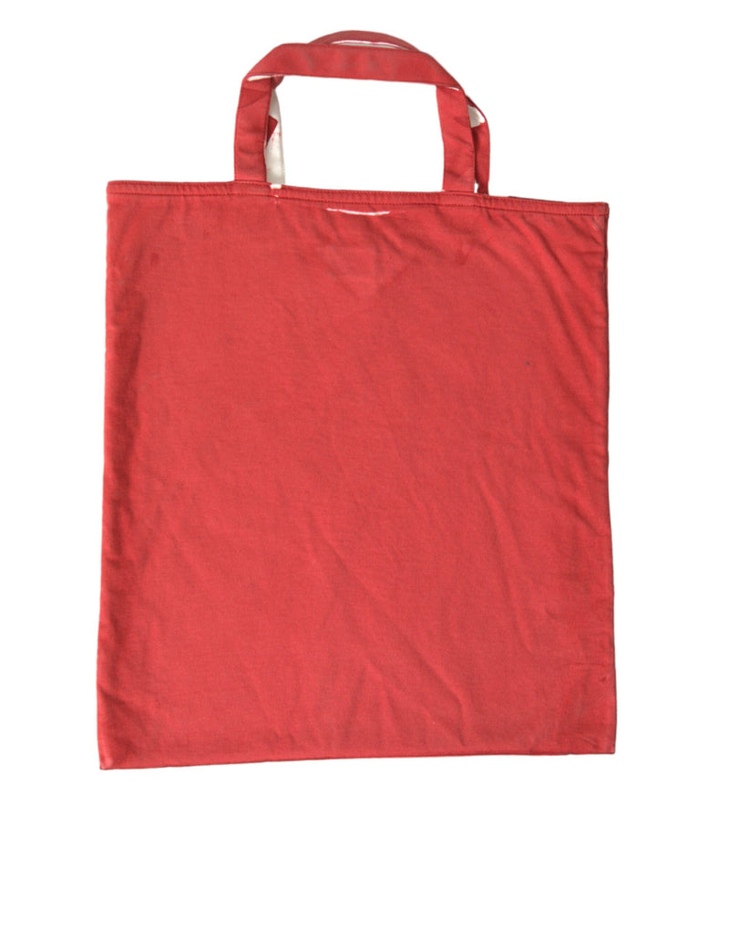 Bolso elegante de tela roja y blanca