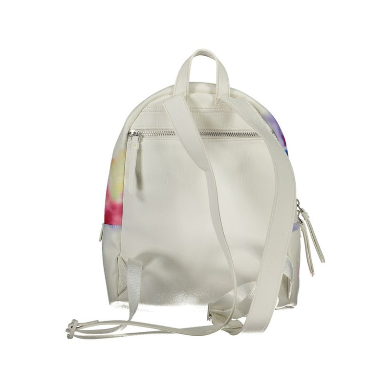 Mochila de poliéster blanco