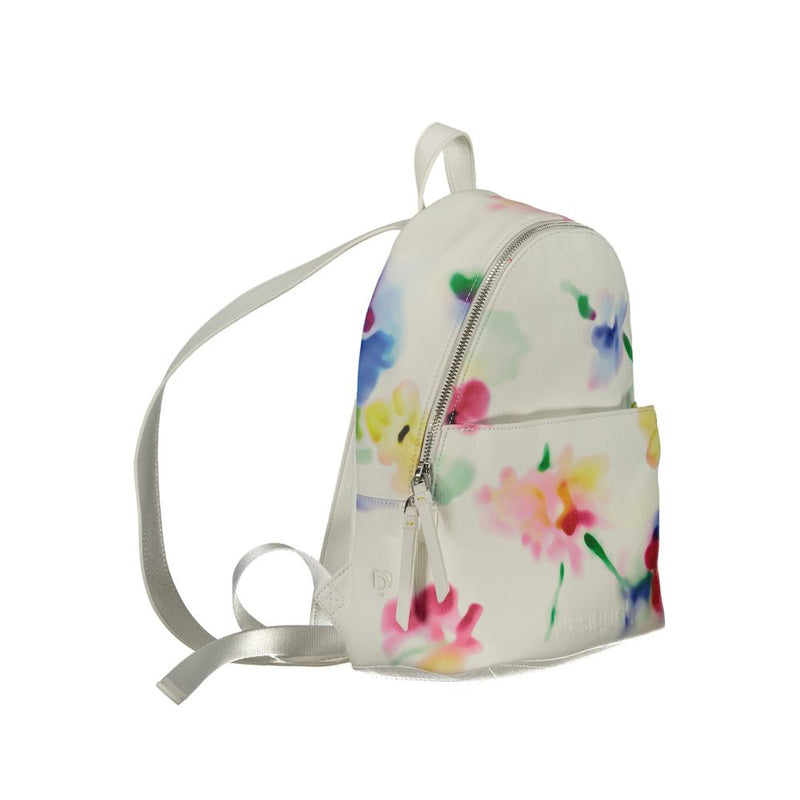 Mochila de poliéster blanco