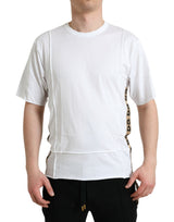 T-shirt a maniche corte dell'equipaggio logo bianco