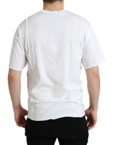 T-shirt a maniche corte dell'equipaggio logo bianco