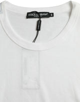 Camiseta de mangas cortas de cuello de tripulación de logotipo blanco