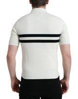 Camiseta White DG Logo Collared Henley Camiseta