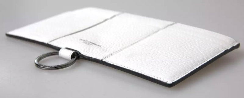 Elegant White Leather Crossbody Cardholder