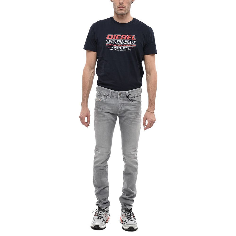 Jeans di cotone grigio e pantalone