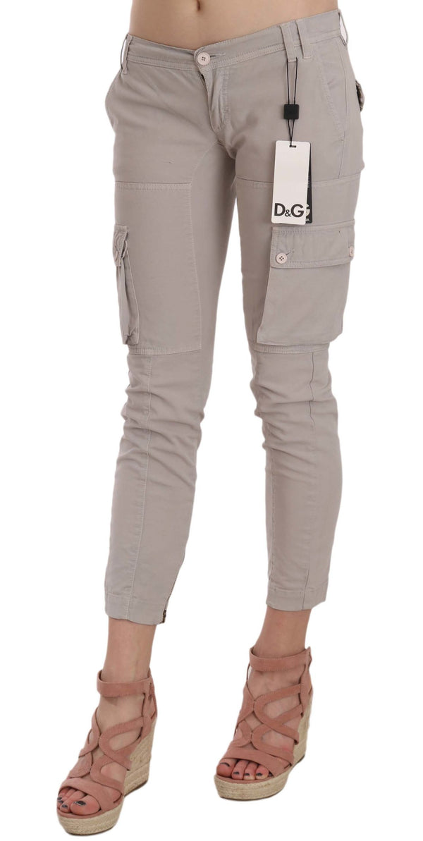 Pantalon de mélange de coton kaki chic