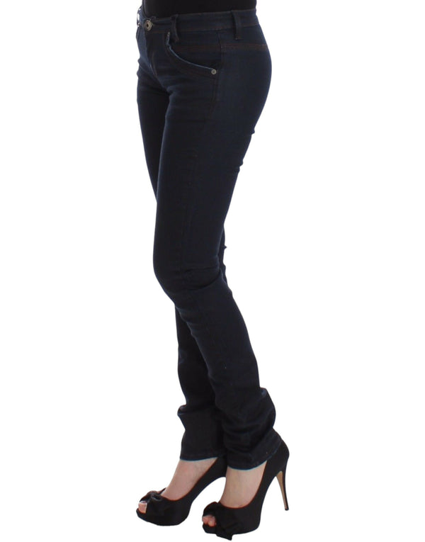 Chic Dark Blue Slim Jeans für einen eleganten Stil