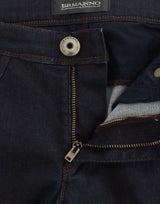 Chic Dark Blue Slim Jeans for Elegant Style